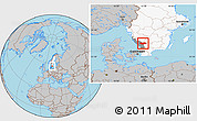 Gray Location Map of Hylte Kommun, highlighted country, highlighted parent region