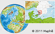 Physical Location Map of Hylte Kommun, highlighted country, highlighted parent region