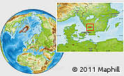 Physical Location Map of Hylte Kommun