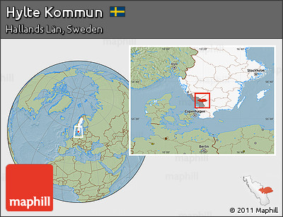 Savanna Style Location Map of Hylte Kommun, highlighted country, highlighted parent region, hill shading