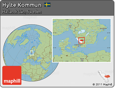Savanna Style Location Map of Hylte Kommun, highlighted parent region