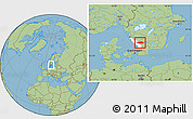 Savanna Style Location Map of Hylte Kommun, highlighted parent region