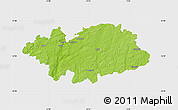 Physical Map of Hylte Kommun, single color outside