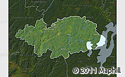 Satellite Map of Hylte Kommun, darken