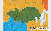 Satellite Map of Hylte Kommun, political outside