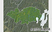 Satellite Map of Hylte Kommun, semi-desaturated