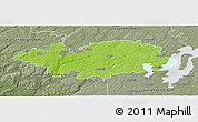 Physical Panoramic Map of Hylte Kommun, semi-desaturated