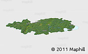 Satellite Panoramic Map of Hylte Kommun, single color outside