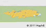 Savanna Style Panoramic Map of Hylte Kommun, single color outside