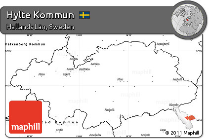 Blank Simple Map of Hylte Kommun