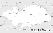 Silver Style Simple Map of Hylte Kommun