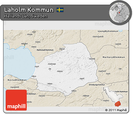 Classic Style 3D Map of Laholm Kommun