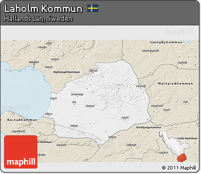 Classic Style 3D Map of Laholm Kommun