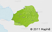 Physical 3D Map of Laholm Kommun, single color outside