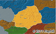 Political 3D Map of Laholm Kommun, darken