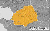 Political 3D Map of Laholm Kommun, desaturated