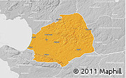 Political 3D Map of Laholm Kommun, lighten, desaturated