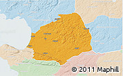 Political 3D Map of Laholm Kommun, lighten