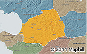 Political 3D Map of Laholm Kommun, semi-desaturated