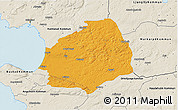 Political 3D Map of Laholm Kommun, shaded relief outside