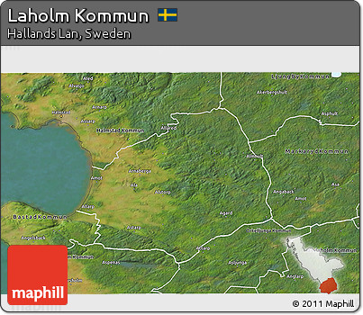 Satellite 3D Map of Laholm Kommun