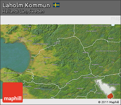 Satellite 3D Map of Laholm Kommun