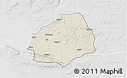 Shaded Relief 3D Map of Laholm Kommun, lighten, desaturated