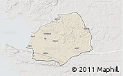 Shaded Relief 3D Map of Laholm Kommun, lighten, semi-desaturated