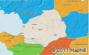 Shaded Relief 3D Map of Laholm Kommun, political outside