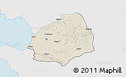 Shaded Relief 3D Map of Laholm Kommun, single color outside