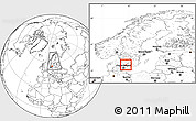 Blank Location Map of Laholm Kommun, within the entire country