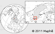 Blank Location Map of Laholm Kommun, highlighted country, within the entire country