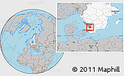 Gray Location Map of Laholm Kommun, highlighted country, highlighted parent region