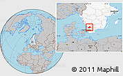 Gray Location Map of Laholm Kommun, highlighted country