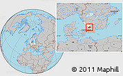 Gray Location Map of Laholm Kommun, highlighted parent region