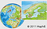 Physical Location Map of Laholm Kommun, within the entire country