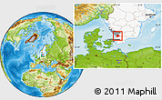 Physical Location Map of Laholm Kommun, highlighted country, highlighted parent region