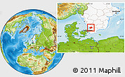 Physical Location Map of Laholm Kommun, highlighted country