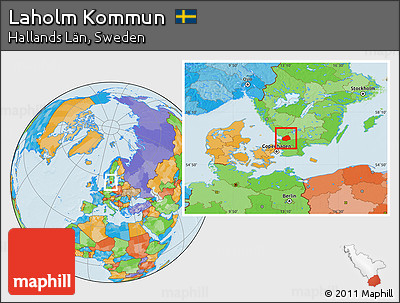 Political Location Map of Laholm Kommun