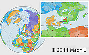 Political Location Map of Laholm Kommun, highlighted parent region