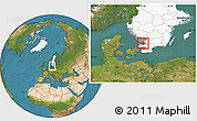 Satellite Location Map of Laholm Kommun, highlighted country, highlighted parent region