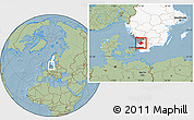 Savanna Style Location Map of Laholm Kommun, highlighted country, highlighted parent region, hill shading