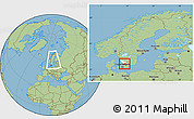 Savanna Style Location Map of Laholm Kommun, highlighted parent region, within the entire country