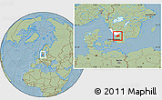 Savanna Style Location Map of Laholm Kommun, highlighted parent region, hill shading