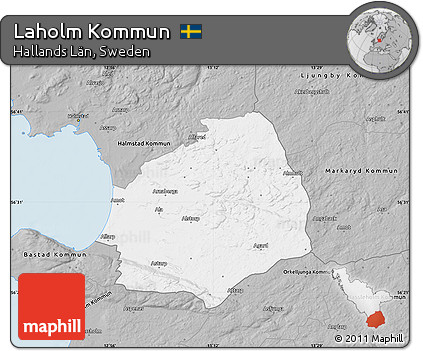 Gray Map of Laholm Kommun
