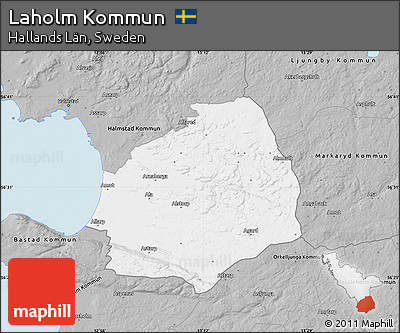 Gray Map of Laholm Kommun