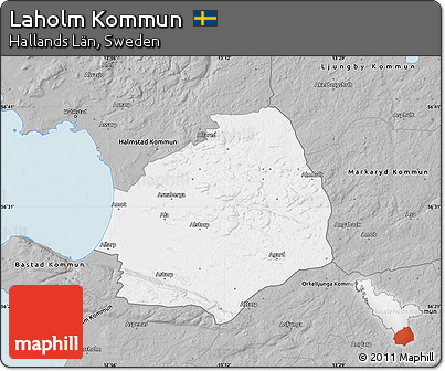 Gray Map of Laholm Kommun