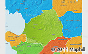 Physical Map of Laholm Kommun, political outside