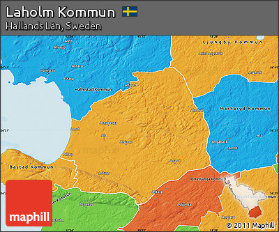 Political Map of Laholm Kommun