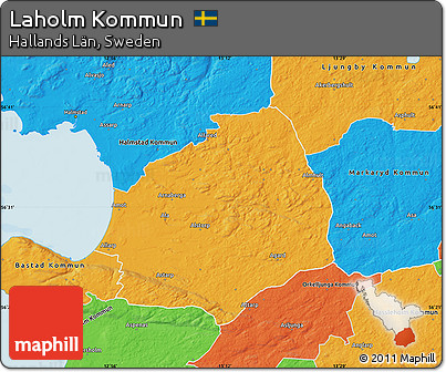 Political Map of Laholm Kommun